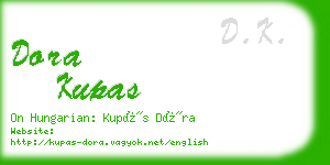 dora kupas business card